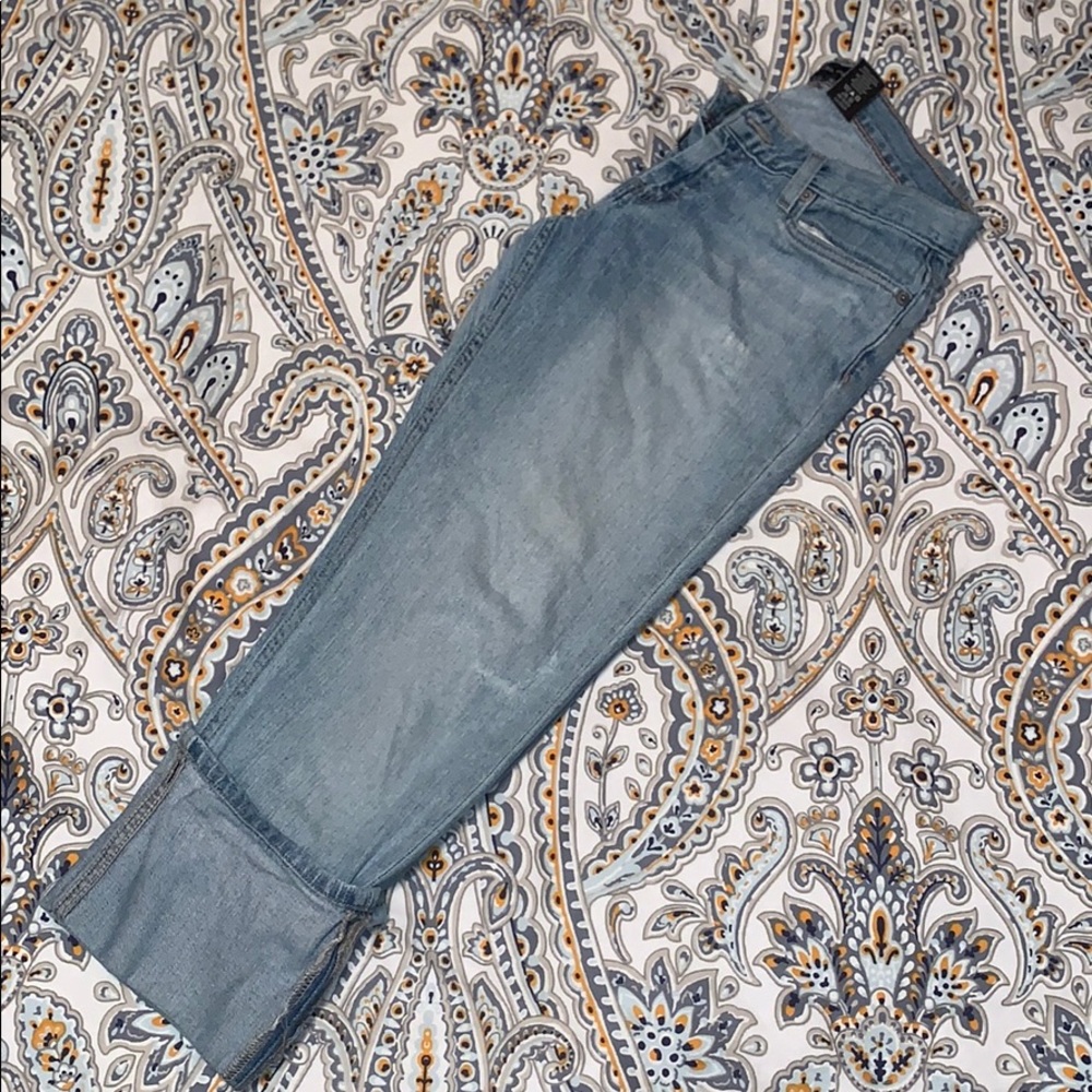 Calvin Klein Cuffed Distressed Jeans